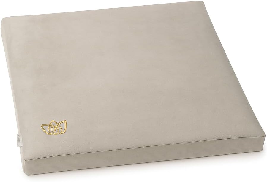 Meditation Cushion Velvet Floor Pillow with Buckwheat Fill