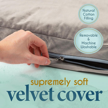 Meditation Cushion Velvet Floor Pillow with Buckwheat Fill