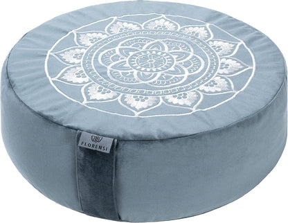 Meditation Cushion Velvet Floor Pillow with Buckwheat Fill