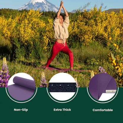 Jade Fusion Yoga Mat, Luxurious Comfort & Sturdy Workout Mats for Home Gym, 68" and 74" Yoga Mat Thick, Non-Slip Workout Mat with Extra Strong Grip, US Made Yoga Mats