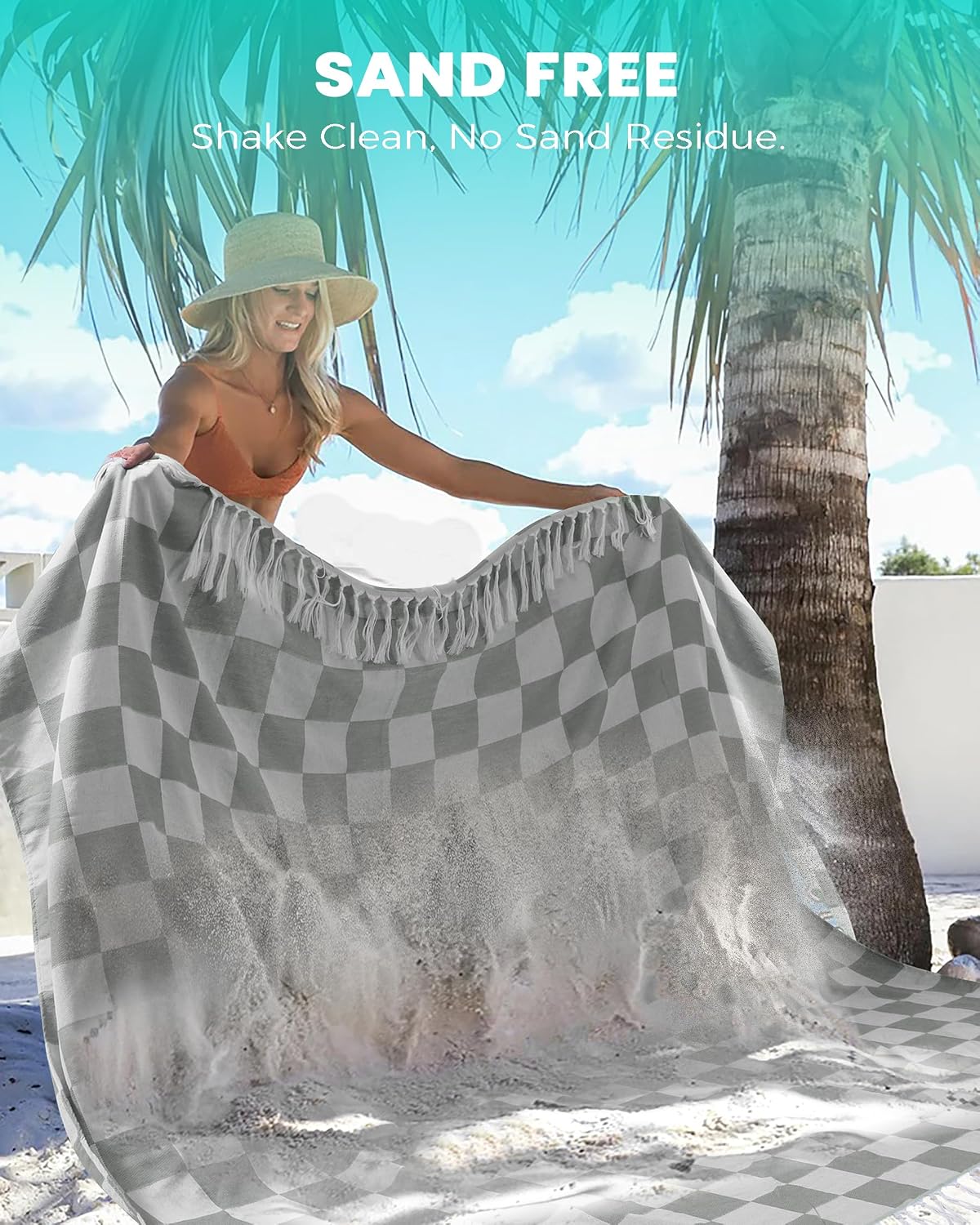 Antfuny 2 Packs Turkish Beach Towel Jumbo Extra Large XL XXL Big Oversized Giant Huge Thin Outdoor Picnic Accessories Airplane Travel Essentials Camping Gears Must Haves Yard Yoga Mat Coral