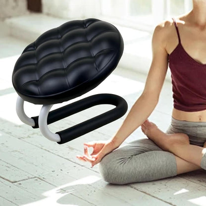 Meditation Bench, Adjustable Height Kneeling Stool with Thick Cushion, Deep Red Seiza Chair for Yoga Zen Prayer Practice