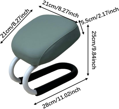 Meditation Bench, Adjustable Height Kneeling Stool with Thick Cushion, Deep Red Seiza Chair for Yoga Zen Prayer Practice