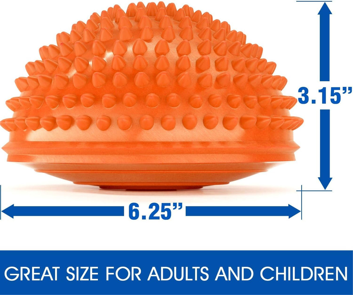 Hedgehog Balance Pods for Exercise, Core Body Balancing, Balance Pods for Youth & Adults with Hand Pump - Set of 5