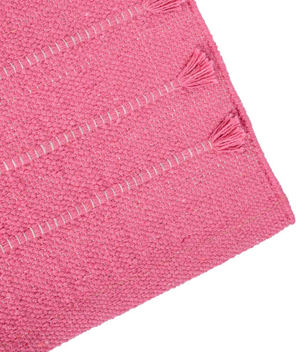 Herbal Organic Cotton Yoga Mat - Eco-Friendly Hand-Woven Non-Slip Rug - Thick & Comfortable (24”x72”x5mm) for Home Fitness & Yoga