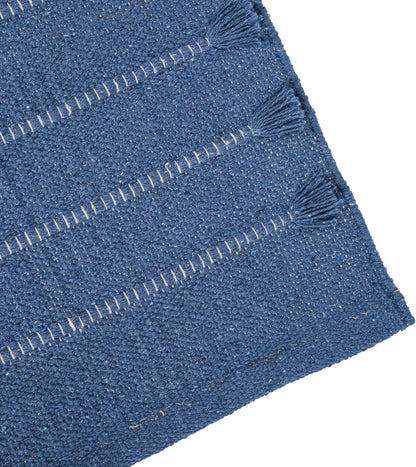 Herbal Organic Cotton Yoga Mat - Eco-Friendly Hand-Woven Non-Slip Rug - Thick & Comfortable (24”x72”x5mm) for Home Fitness & Yoga