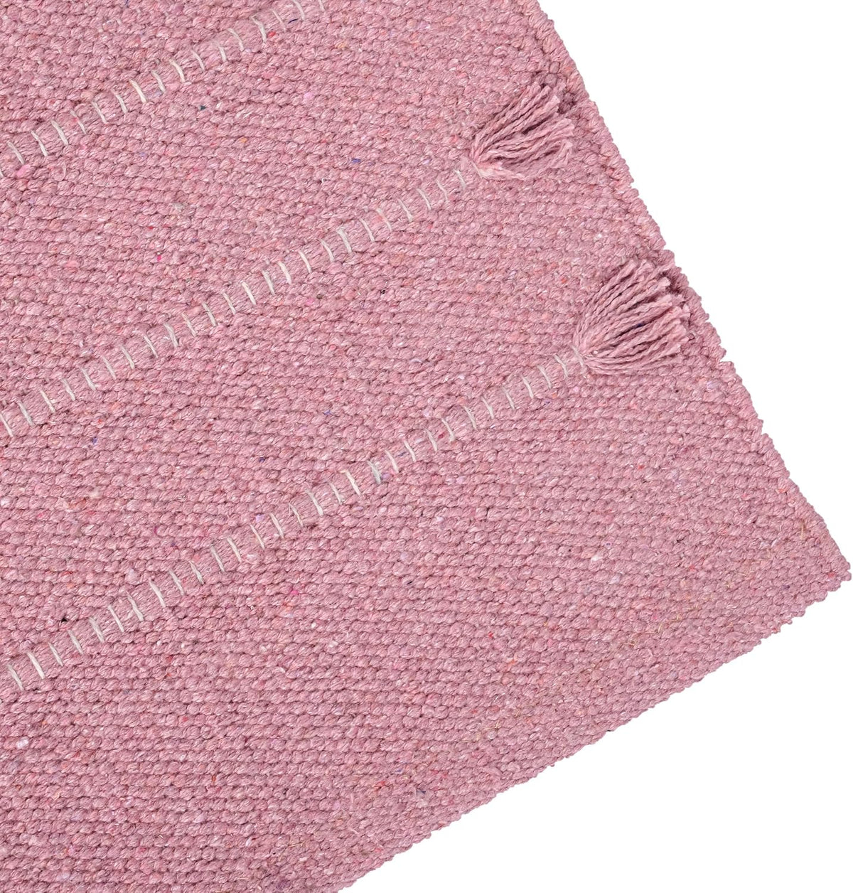 Herbal Organic Cotton Yoga Mat - Eco-Friendly Hand-Woven Non-Slip Rug - Thick & Comfortable (24”x72”x5mm) for Home Fitness & Yoga