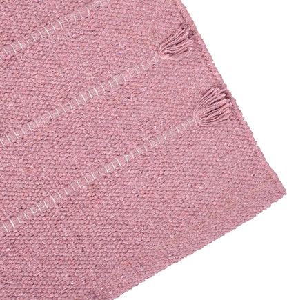 Herbal Organic Cotton Yoga Mat - Eco-Friendly Hand-Woven Non-Slip Rug - Thick & Comfortable (24”x72”x5mm) for Home Fitness & Yoga