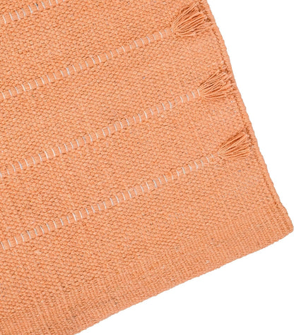 Herbal Organic Cotton Yoga Mat - Eco-Friendly Hand-Woven Non-Slip Rug - Thick & Comfortable (24”x72”x5mm) for Home Fitness & Yoga