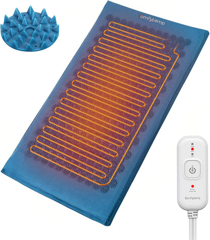 Heated Acupressure Mat for Back, FSA Eligible Heating Pad 17"x33"