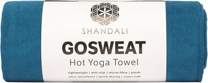 Shandali GoSweat Non-Slip Hot Yoga Towel with Super-Absorbent Soft Suede Microfiber in Many Colors, for Bikram Pilates and Yoga Mats.