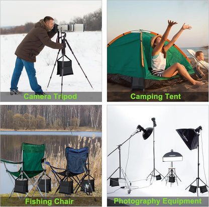 USA 2-Pack Sandbag Weights,Photography SandBags for Light Stands and Video Equipments,Heavy Duty Saddlebags for Backdrop Stand,Tripod,Canopy,Umbrella Base,Fishing Chair and Picnic Table