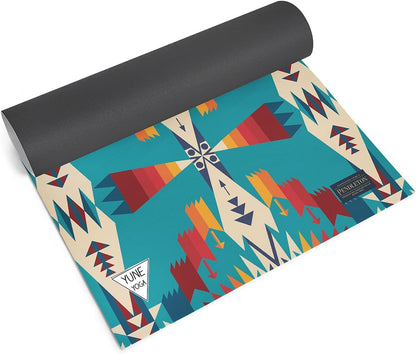 x Pendleton Tuscon Turquoise Yoga Mat – 72”x24”, 6mm Thick, Non-Slip, Eco-Friendly PER – Native-Inspired Design for Home & Studio