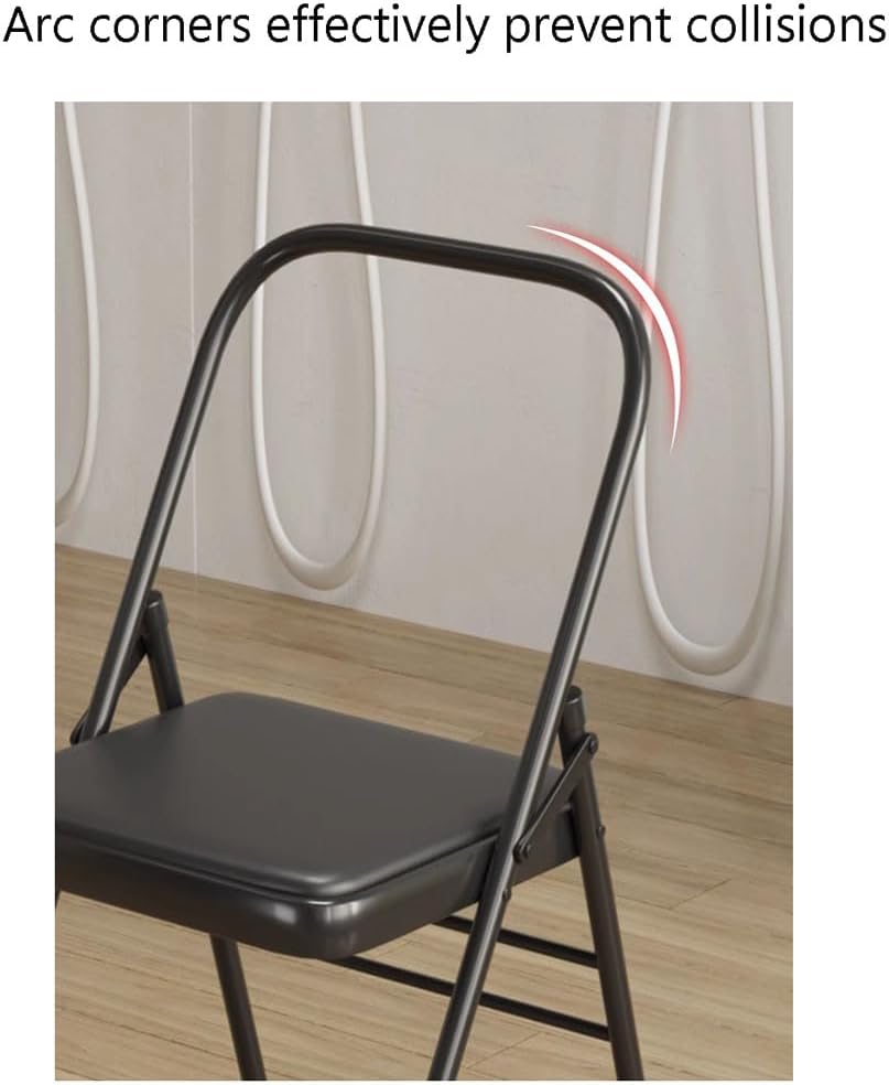 Yoga Chair - Portable Folding Backless Chair with Non-Slip Feet Covers and Double Beam Design