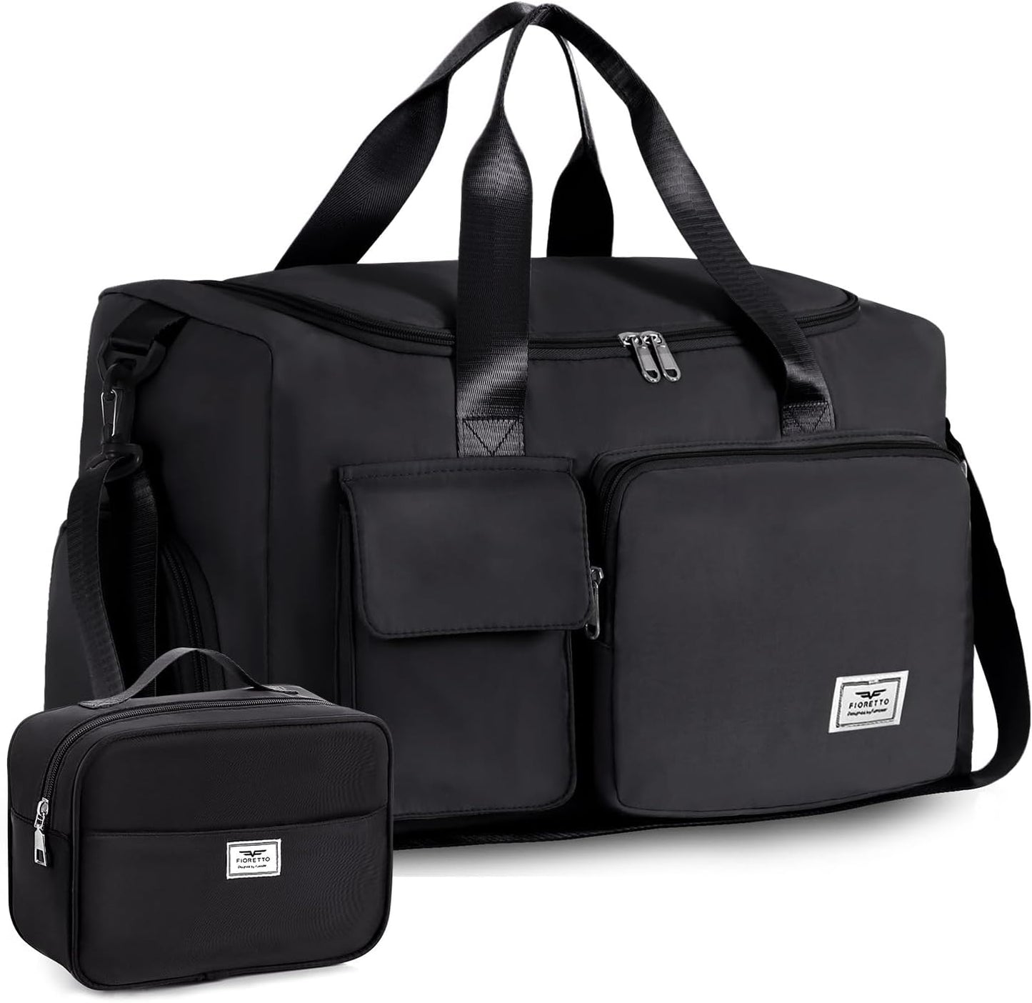 FIORETTO Women's Gym Duffle Bag with Shoes Compartment, 30L Capacity, Ideal for Travel, Gym, Sports, Duffel, Weekender