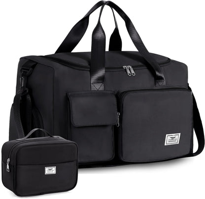 FIORETTO Women's Gym Duffle Bag with Shoes Compartment, 30L Capacity, Ideal for Travel, Gym, Sports, Duffel, Weekender