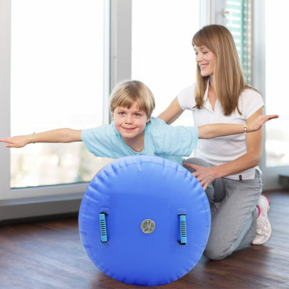 CZGBRO Gymnastics Barrel Air Roller with Pump, Inflatable Tumbling Equipment Air Mat Octagon Mat for Backhandspring Training Cheerleading Home Use