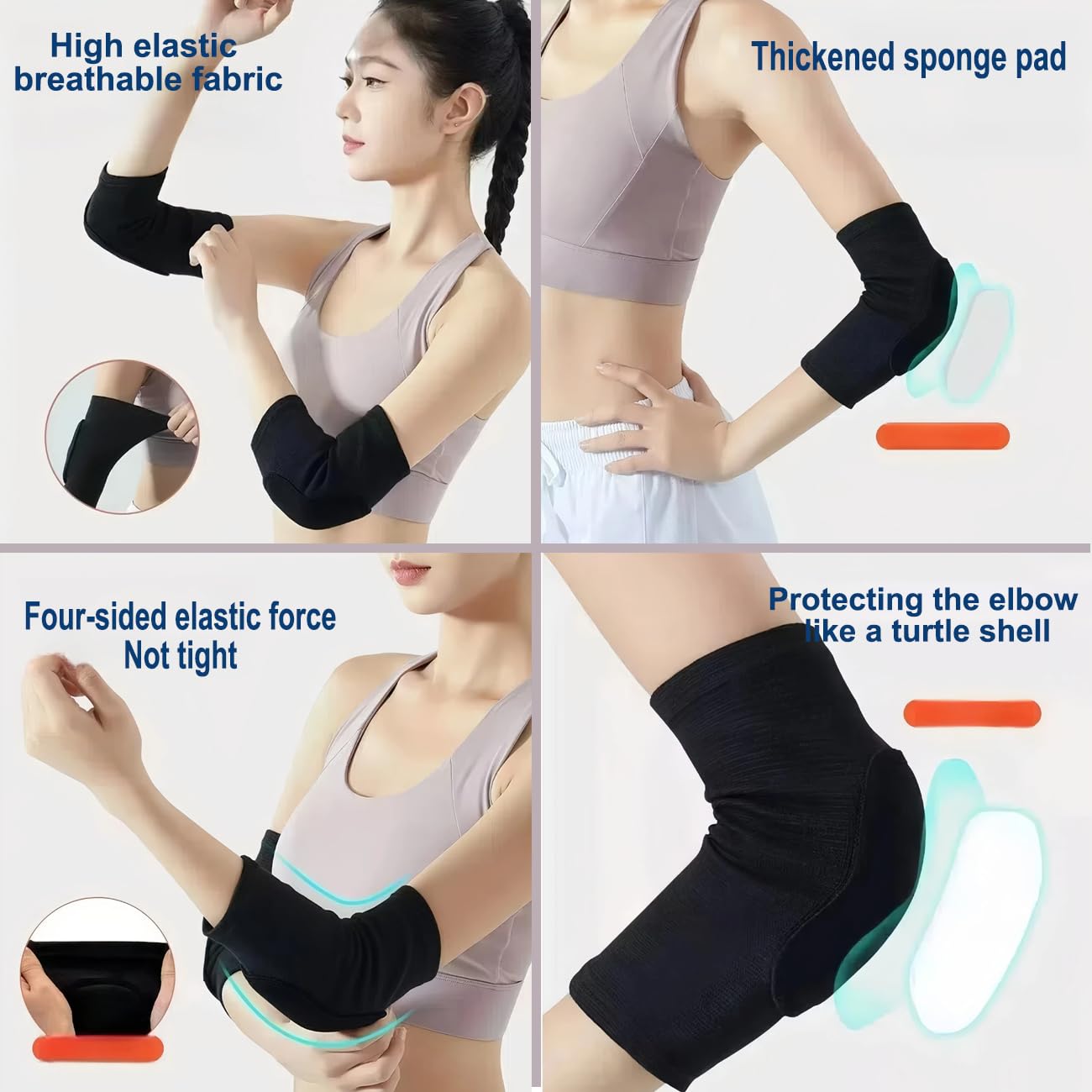 Volleyball knee pads/elbow pads, soft and breathable, suitable for football, basketball, yoga, running, cycling exercises, and suitable for both men, women, and children.
