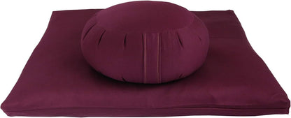 Buckwheat Zafu and Zabuton Meditation Cushion Set (2pc)