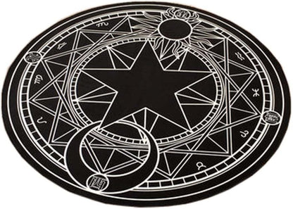 The Magic Circle Pattern Round Carpet Floor Mats Yoga Cushion for Playroom/Cloakroom, E-01