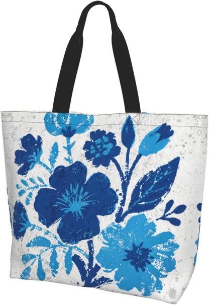 Tote Shoulder Bag Large Durable Reusable Eco-friendly Handbag Lightweight Stylish for Daily Use-19.7x15.7x5.9 Inch - Colors B