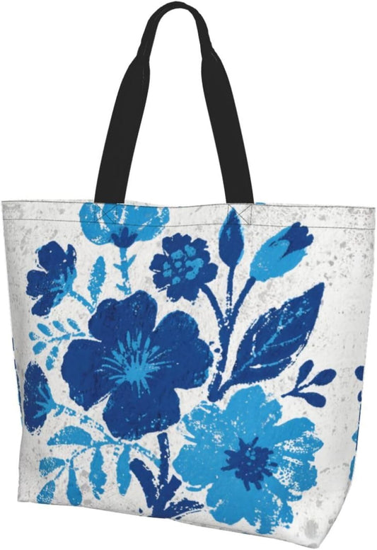 Tote Shoulder Bag Large Durable Reusable Eco-friendly Handbag Lightweight Stylish for Daily Use-19.7x15.7x5.9 Inch - Colors B