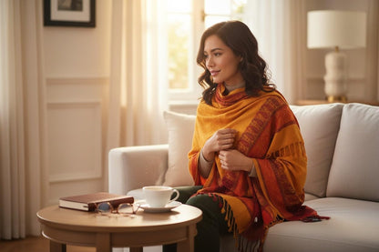 Handloom Wool Meditation Shawl, Oversized Wrap Throw, Gift for Men and Women