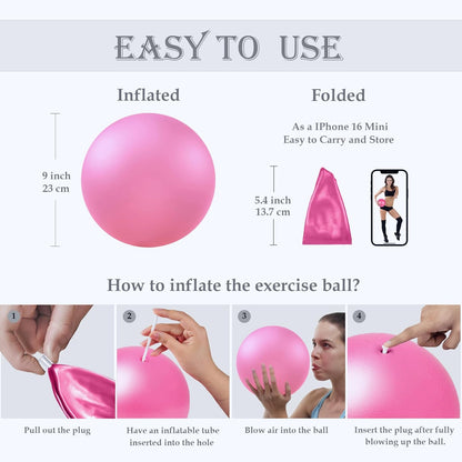 PL-0003 Soft Exercise Ball, Anti-Burst Yoga Ball Chair Supports 2200lbs PL-0003
