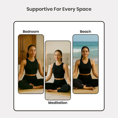 LFH Home Handmade Straw Yoga Mat For Exercise, Workout, Fitness - Perfect Heavy Quality Eco Friendly Natural Straw Reversible Yoga Mat for Men & Women - 72x24 Inch