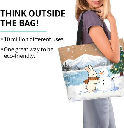 Tote Shoulder Bag Large Durable Reusable Eco-friendly Handbag Lightweight Stylish for Daily Use-19.7x15.7x5.9 Inch - Colors B