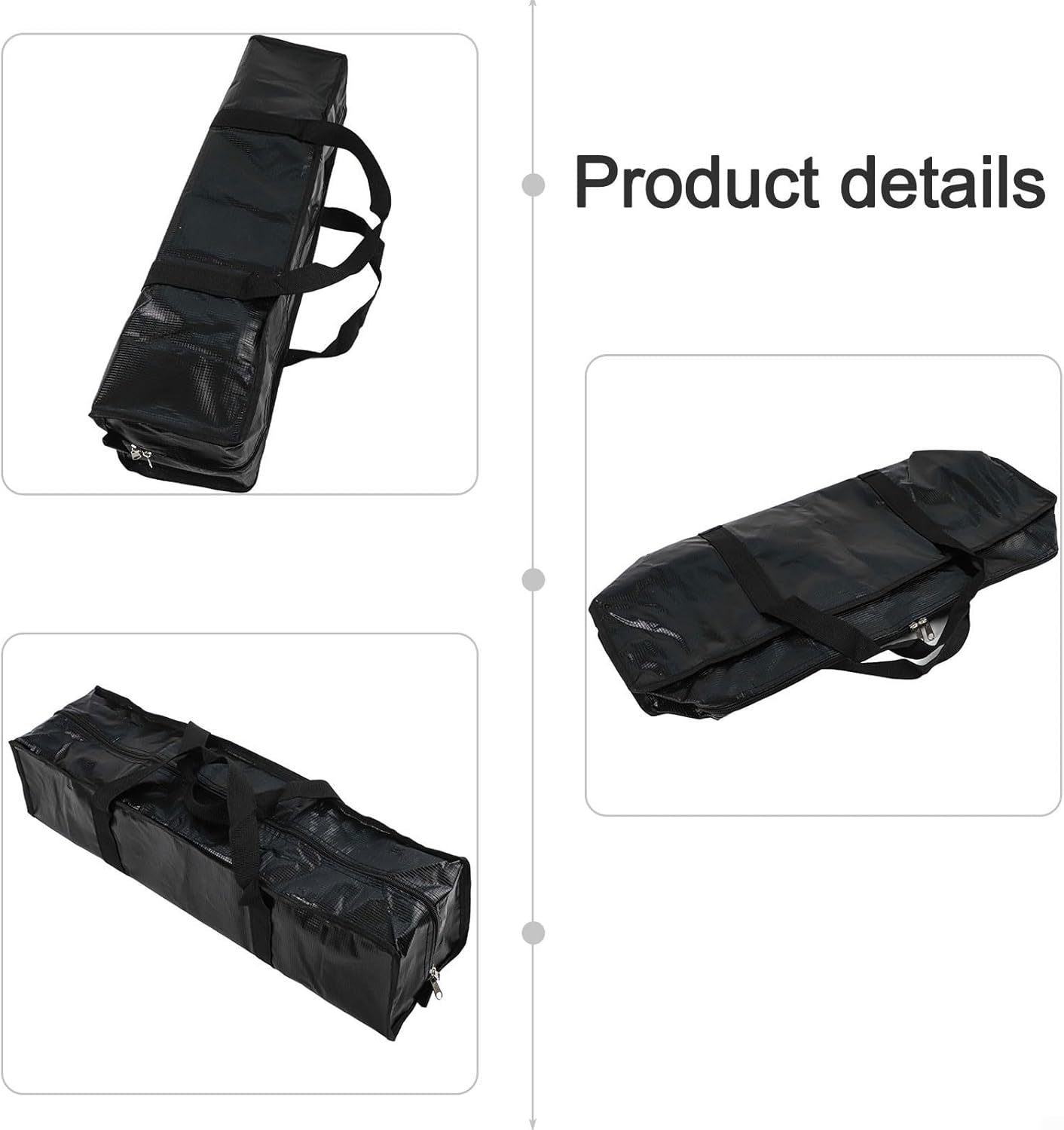 Yoga Storage Bag for Mats, Floor Covers, Photography Lights and Tripods with Foldable Function for Outdoor Convenience (Black, 60 x 15 x 15 cm)