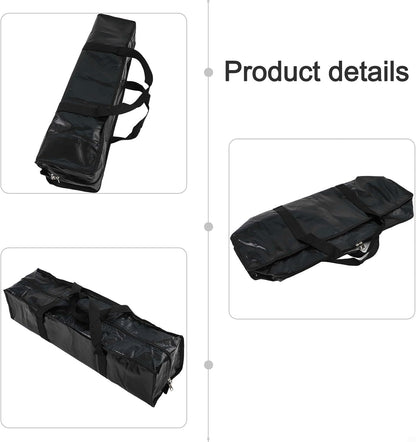 Yoga Storage Bag for Mats, Floor Covers, Photography Lights and Tripods with Foldable Function for Outdoor Convenience (Black, 60 x 15 x 15 cm)