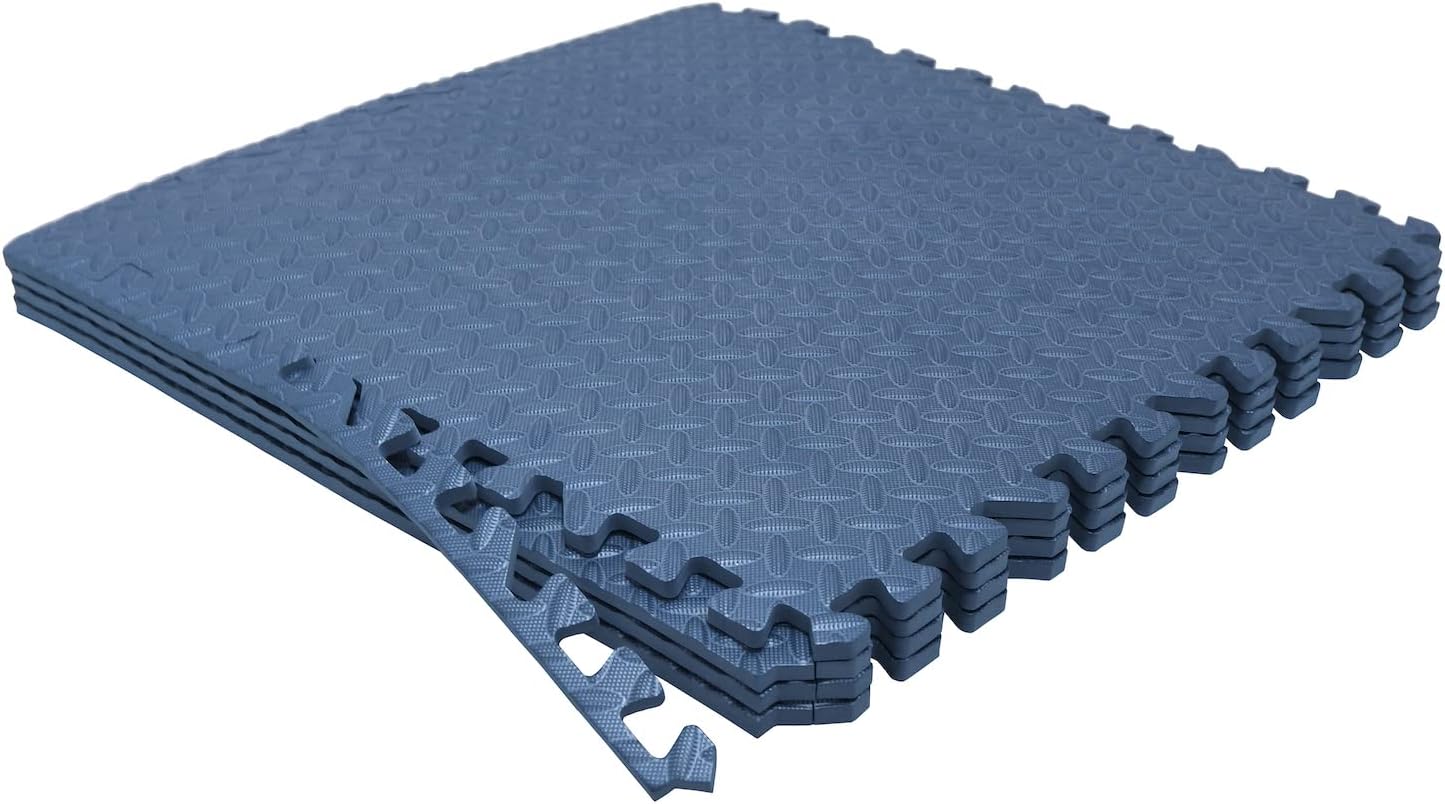 HTTMT- 8X(32 Sqft) Pink Gym Floor Mat 24x24 EVA Foam Interlocking Exercise Fitness Puzzle Floor Gym Yoga Mat Workout Pad [P/N: MTET-HOME012-8PC]
