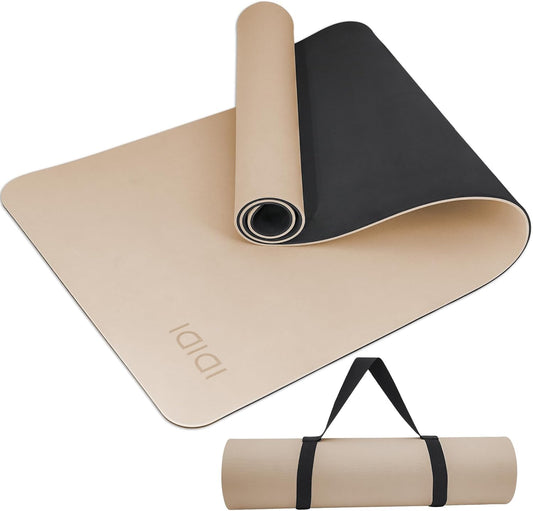 Yoga Mat with Strap,Non-Skid Workout Mat,8mm Thick Yoga Mat,POE Yoga Mats for Women Men Kids,Exercise Mat with Easy-Cinch,72"x24"x0.32” (183x61x0.8cm)