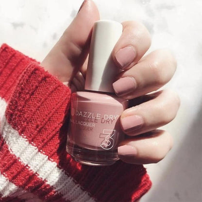 Dazzle Dry Mini Kit 4 Step System - Yoga Mama - A light chalky bubblegum pink. Full coverage cream. (5 Piece Kit / 5 Manicures)