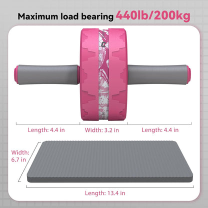 VINSGUIR Ab Roller Wheel, Abs & Core Workout Equipment for Home Gym with Knee Pad Accessories, Abdominal Wheel for Full-body Strength Training
