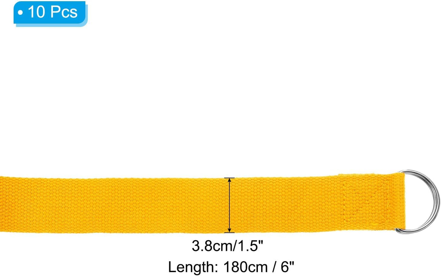 PATIKIL Yoga Strap for Stretching, Cotton Yoga Belt with Adjustable Metal D-Ring Buckle Stretch Band for Fitness Pilates