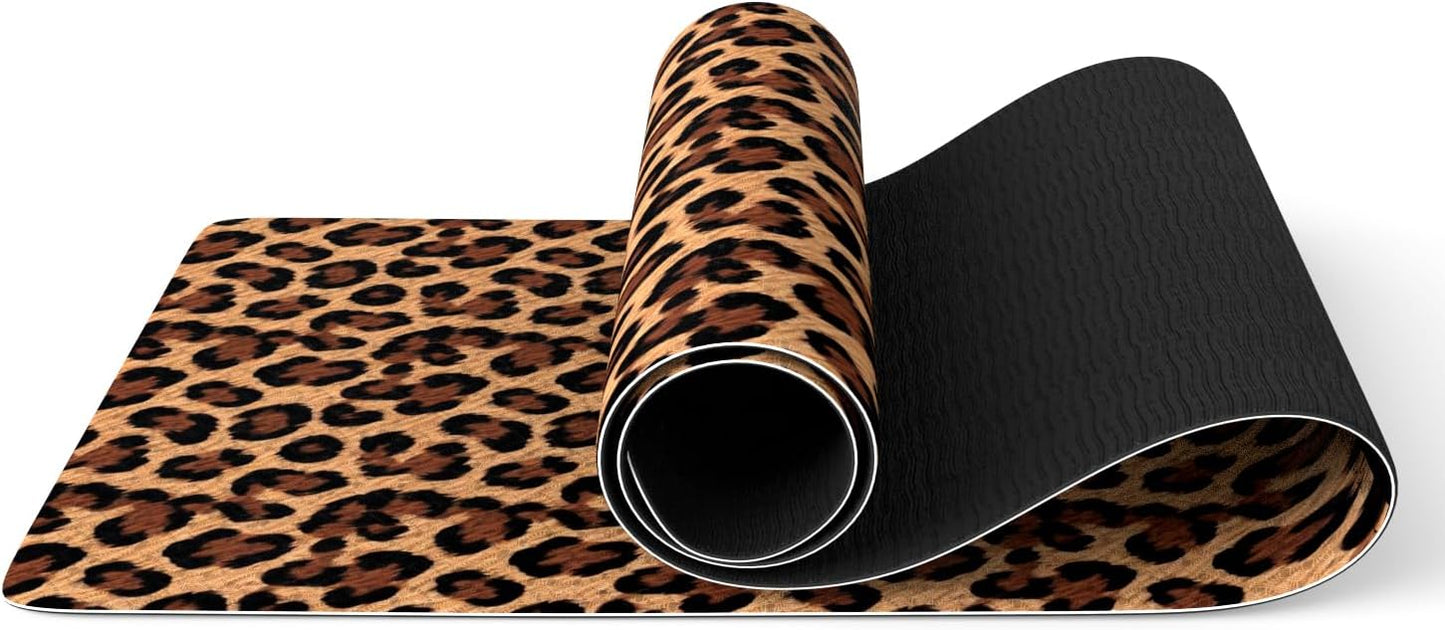 FOLAI Extra Thick Yoga Mat 6mm，pilates mat thick - Non-Slip Exercise Mat for HIIT, Pilates & Home Workouts & Workout with Free Carry Strap