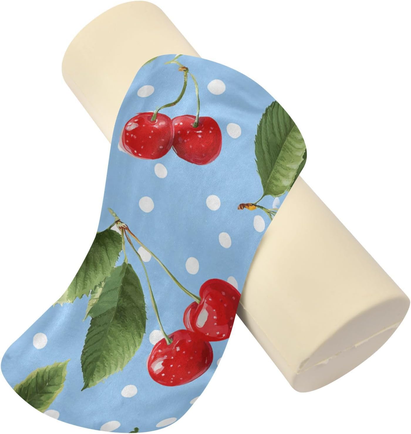 c Neck Roll Pillow Bolster Round Health Memory Foam Long Cervical Cylinder Pillows with Removable Washable Cover for Body Bed Legs Back Yoga - Colors A