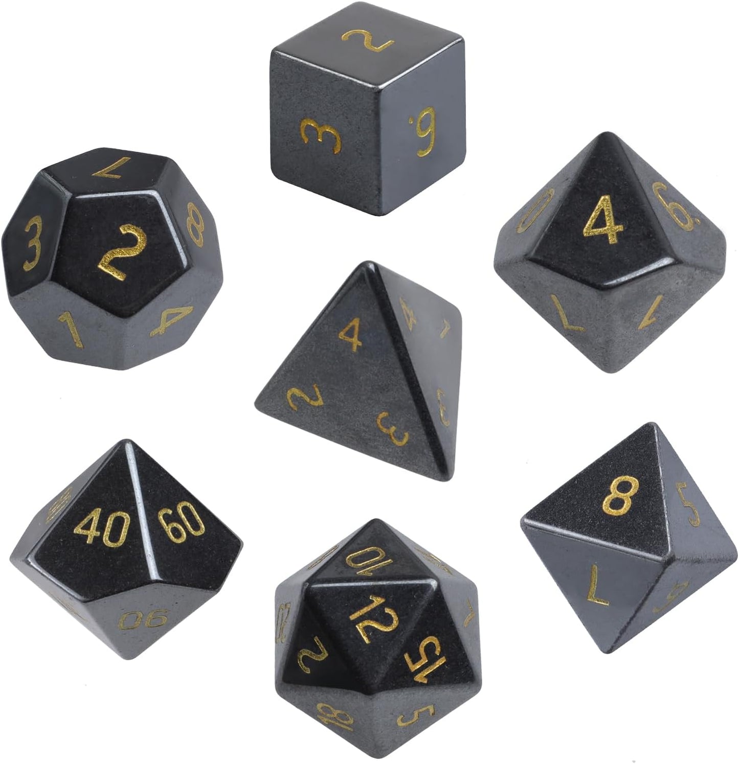 mookaitedecor 7 PCS Blue Howlite Turquoise Crystal Polyhedral DND Dice Set, Polished Tumbled Stones Dices for RPG MTG Table Games Home Decoration
