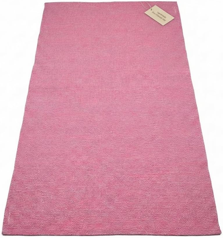 LFH Home Handmade Cotton Yoga Mat Cotton Rug picnic mat For Exercise, Workout, Fitness - Perfect Heavy Quality Eco Friendly Natural Cotton Woven Reversible Yoga Mats for Men & Women - 72x26 Inch.
