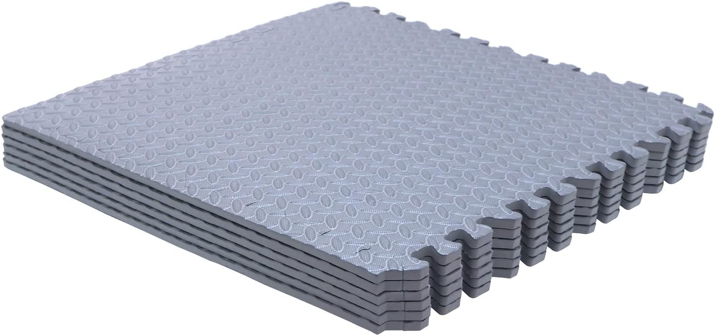 HTTMT- 8X(32 Sqft) Pink Gym Floor Mat 24x24 EVA Foam Interlocking Exercise Fitness Puzzle Floor Gym Yoga Mat Workout Pad [P/N: MTET-HOME012-8PC]