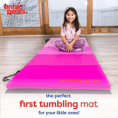Antsy Pants Tumbling Mat for Kids – Gymnastics Mat, Easy to Clean, Sturdy, Foldable Tumbling Mats, Padded, Lightweight, Portable, Gymnastics Equipment for Active Play