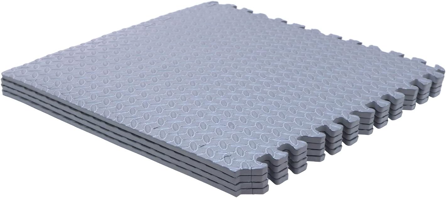 HTTMT- 8X(32 Sqft) Pink Gym Floor Mat 24x24 EVA Foam Interlocking Exercise Fitness Puzzle Floor Gym Yoga Mat Workout Pad [P/N: MTET-HOME012-8PC]