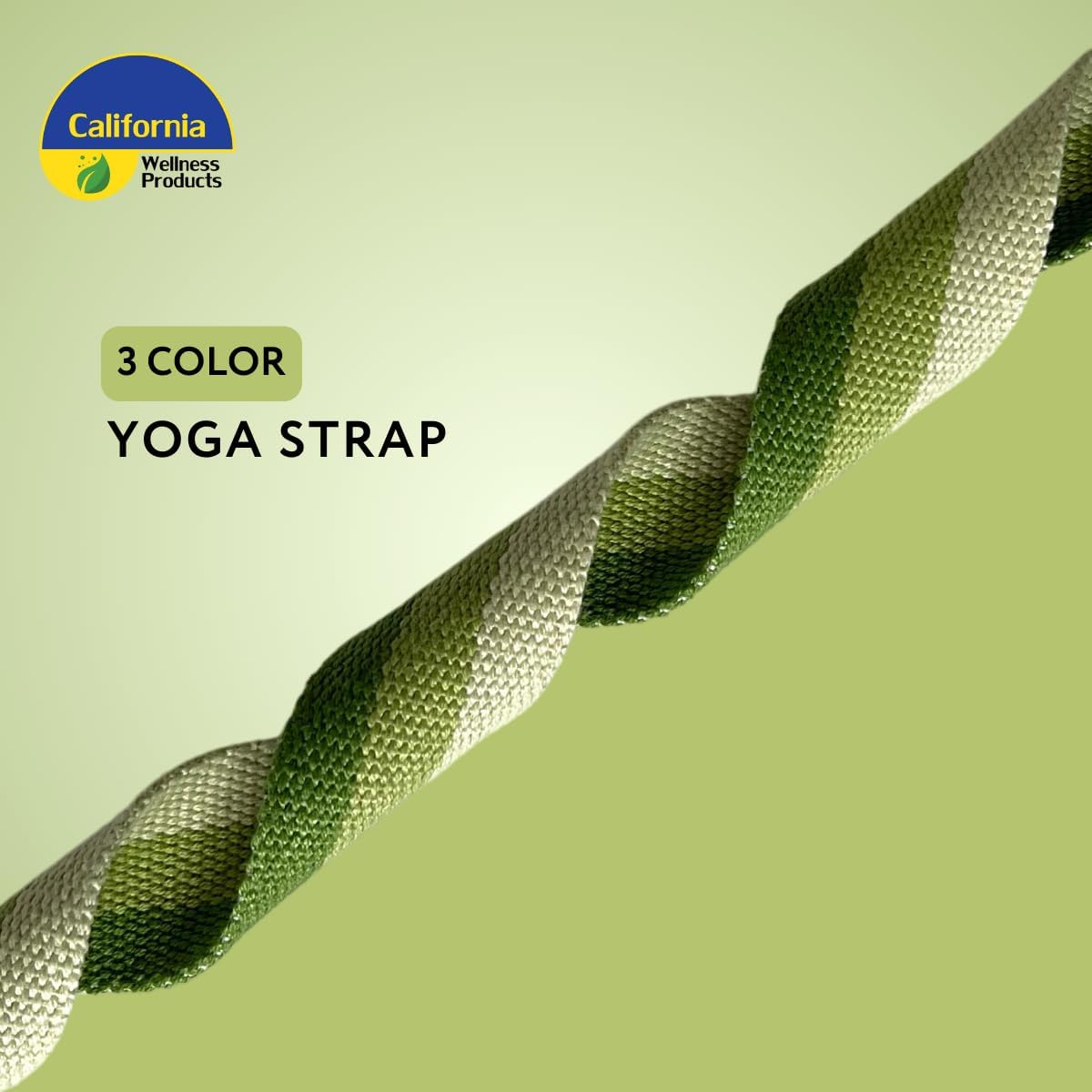California Yoga Strap | Yoga Belt with Safe Adjustable D-Ring Buckle for Pilates | Stretching Strap | Exercise Bands | Physical Therapy | Improves Sitting Posture