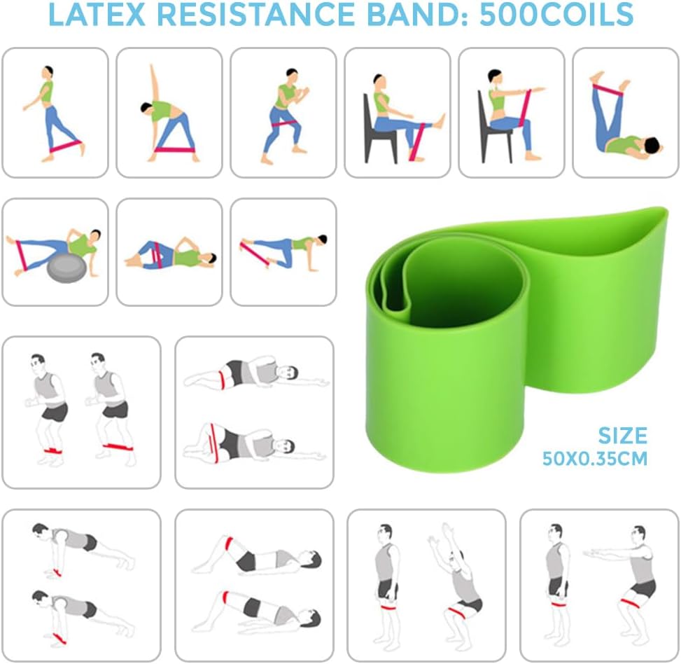 Karlak Yoga Sets for Women Pilates at Home Equipment Pilates Magic Ring Booty Bands for Working Out Glutes Yoga Ball 25cm Figure 8 Resistance Band Yoga Bands for Stretching