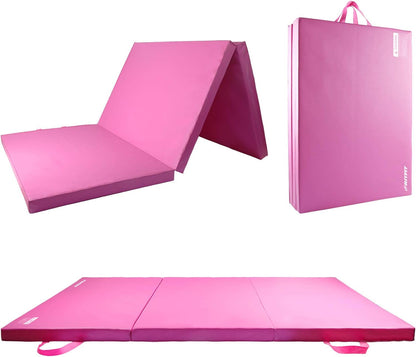RitFit Upgraded Folding Exercise Mat, 2 Inch Thick Gymnastics Mat 3’x6’,4’x8’,4x10’,2'x8' with Carrying Handles for Yoga, MMA, Stretching, Core Workouts and Home Gym Protective Flooring