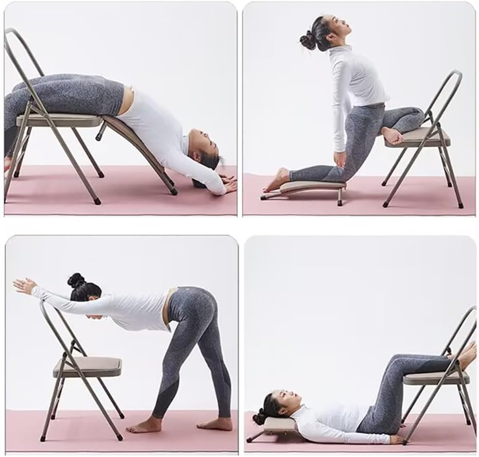 Yoga Chairs,Iyengar Yoga Chair,Yoga Inversion Chair,Pune Yoga Chair Metal Yoga Chair,Yoga Assist Chair,Senior Yoga Chair 2 Bar,Black
