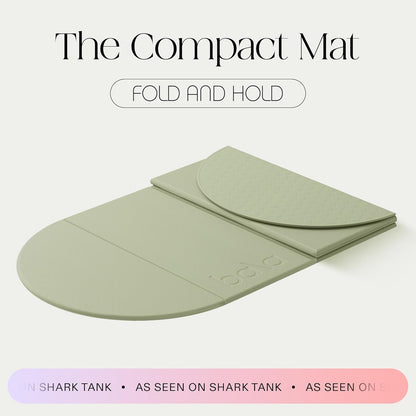 Bala Compact Workout Mat for Gym - 12MM Thick Slip-Resistant, Sweat Absorbing, & Foldable Yoga Mat for Pilates, Core Training & Exercise - Home Fitness Essentials for Women & Men - Travel-Friendly