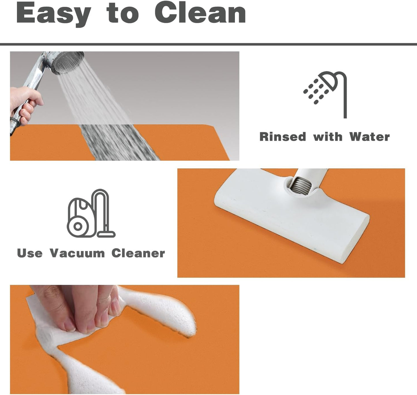 TYUU Bath Mat, Bathroom Rugs Non Slip Washable Thin Absorbent Quick Dry Bath Mat Fits Under Door Bathroom Floor Mat Perfect for Bath, Shower, or Sink 24"x36" Dark Grey